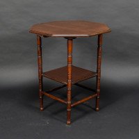 Gillow and Co., attributed. In the Style of E. W. Godwin – Aesthetic Movement Two-Tier Walnut Side Table - Thumbnail 6