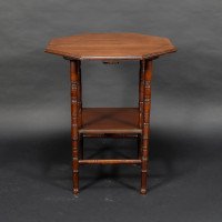 Gillow and Co., attributed. In the Style of E. W. Godwin – Aesthetic Movement Two-Tier Walnut Side Table - Thumbnail 4