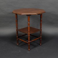 Gillow and Co., attributed. In the Style of E. W. Godwin – Aesthetic Movement Two-Tier Walnut Side Table - Thumbnail 8