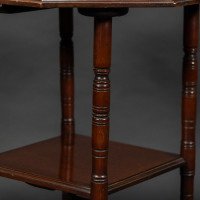 Gillow and Co., attributed. In the Style of E. W. Godwin – Aesthetic Movement Two-Tier Walnut Side Table - Thumbnail 11
