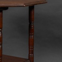 Gillow and Co., attributed. In the Style of E. W. Godwin – Aesthetic Movement Two-Tier Walnut Side Table - Thumbnail 14