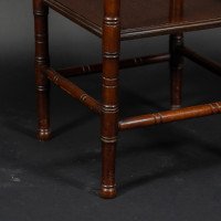 Gillow and Co., attributed. In the Style of E. W. Godwin – Aesthetic Movement Two-Tier Walnut Side Table - Thumbnail 17
