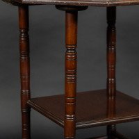 Gillow and Co., attributed. In the Style of E. W. Godwin – Aesthetic Movement Two-Tier Walnut Side Table - Thumbnail 18