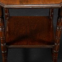 Gillow and Co., attributed. In the Style of E. W. Godwin – Aesthetic Movement Two-Tier Walnut Side Table - Thumbnail 19
