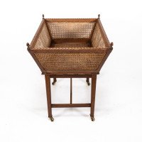 Sir Edwin Landseer Lutyens. A Rare Newspaper Basket with Acorn Finials (replaced) - Thumbnail 3
