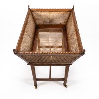 Sir Edwin Landseer Lutyens. A Rare Newspaper Basket with Acorn Finials (replaced) - Thumbnail 6
