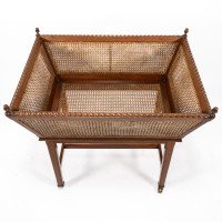 Sir Edwin Landseer Lutyens. A Rare Newspaper Basket with Acorn Finials (replaced) - Thumbnail 4