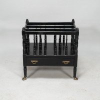 E. W. Godwin for Gillow and Co., attributed – Aesthetic Movement Walnut & Ebonised Canterbury - Thumbnail 2