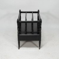E. W. Godwin for Gillow and Co., attributed – Aesthetic Movement Walnut & Ebonised Canterbury - Thumbnail 4