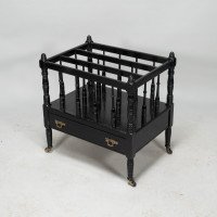 E. W. Godwin for Gillow and Co., attributed – Aesthetic Movement Walnut & Ebonised Canterbury - Thumbnail 3