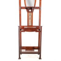 Shapland & Petter. Arts & Crafts Walnut Hallstand - Thumbnail 8