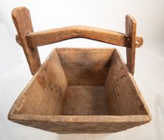 Chinese Antique Wooden Handled Bucket Originally Used to Carry & Measure Rice - Thumbnail 7