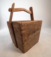 Chinese Antique Wooden Handled Bucket Originally Used to Carry & Measure Rice - Thumbnail 5