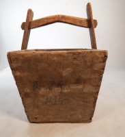 Chinese Antique Wooden Handled Bucket Originally Used to Carry & Measure Rice - Thumbnail 6