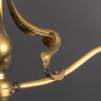 Arts and Crafts – Pair of Brass Three-Branch Ceiling Lights, c.1900 - Thumbnail 9