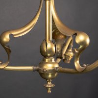 Arts and Crafts – Pair of Brass Three-Branch Ceiling Lights, c.1900 - Thumbnail 10