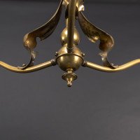 Arts and Crafts – Pair of Brass Three-Branch Ceiling Lights, c.1900 - Thumbnail 15