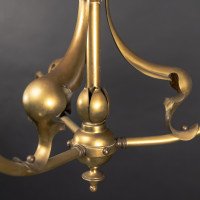 Arts and Crafts – Pair of Brass Three-Branch Ceiling Lights, c.1900 - Thumbnail 24
