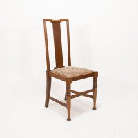 Morris & Co., Designed in the Offices of Richard Norman Shaw, Possibly by W. Lethaby. Six Arts and Crafts Oak Dining Chairs - Thumbnail 8