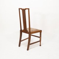 Morris & Co., Designed in the Offices of Richard Norman Shaw, Possibly by W. Lethaby. Six Arts and Crafts Oak Dining Chairs - Thumbnail 9