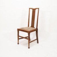 Morris & Co., Designed in the Offices of Richard Norman Shaw, Possibly by W. Lethaby. Six Arts and Crafts Oak Dining Chairs - Thumbnail 14
