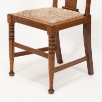 Morris & Co., Designed in the Offices of Richard Norman Shaw, Possibly by W. Lethaby. Six Arts and Crafts Oak Dining Chairs - Thumbnail 15