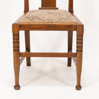 Morris & Co., Designed in the Offices of Richard Norman Shaw, Possibly by W. Lethaby. Six Arts and Crafts Oak Dining Chairs - Thumbnail 18