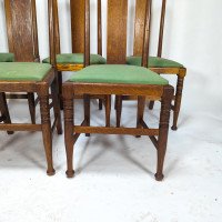 Morris & Co., Designed in the Offices of Richard Norman Shaw, Possibly by W. Lethaby. Five Arts and Crafts Oak Dining Chairs - Thumbnail 3
