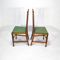 Morris & Co., Designed in the Offices of Richard Norman Shaw, Possibly by W. Lethaby. Five Arts and Crafts Oak Dining Chairs - Thumbnail 5