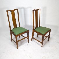 Morris & Co., Designed in the Offices of Richard Norman Shaw, Possibly by W. Lethaby. Five Arts and Crafts Oak Dining Chairs - Thumbnail 6