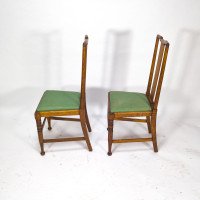 Morris & Co., Designed in the Offices of Richard Norman Shaw, Possibly by W. Lethaby. Five Arts and Crafts Oak Dining Chairs - Thumbnail 11