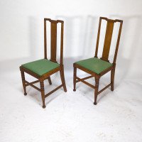 Morris & Co., Designed in the Offices of Richard Norman Shaw, Possibly by W. Lethaby. Five Arts and Crafts Oak Dining Chairs - Thumbnail 12