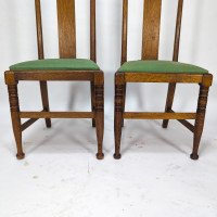 Morris & Co., Designed in the Offices of Richard Norman Shaw, Possibly by W. Lethaby. Five Arts and Crafts Oak Dining Chairs - Thumbnail 13