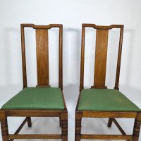 Morris & Co., Designed in the Offices of Richard Norman Shaw, Possibly by W. Lethaby. Five Arts and Crafts Oak Dining Chairs - Thumbnail 15