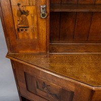 Bath Cabinet Makers, an Arts & Crafts Oak Sideboard with Dutch Inlaid Scenes - Thumbnail 21