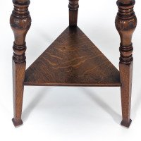 Garnet & Sons of Warrington. A Good Quality Aesthetic Movement Oak Side or Cricket Table - Thumbnail 5