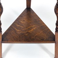 Garnet & Sons of Warrington. A Good Quality Aesthetic Movement Oak Side or Cricket Table - Thumbnail 6