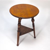Garnet & Sons of Warrington. A Good Quality Aesthetic Movement Oak Side or Cricket Table - Thumbnail 10