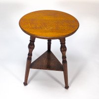 Garnet & Sons of Warrington. A Good Quality Aesthetic Movement Oak Side or Cricket Table - Thumbnail 12