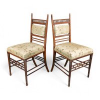 H. W. Batley for Collinson & Lock. A Fine Pair of Aesthetic Movement Side Chairs - Thumbnail 1