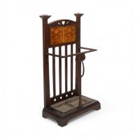 Arts & Crafts Cast Iron Walking Stick & Umbrella Stand with an Original Bronze Style Painted Finish - Thumbnail 1