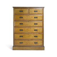 Lambs of Manchester, attributed. A Rare Aesthetic Movement Tall Chest of Drawers - Thumbnail 2