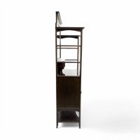 J. S. Henry, attributed. Arts & Crafts Mahogany & Inlaid Display Cabinet - Thumbnail 3
