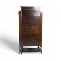 J. S. Henry, attributed. Arts & Crafts Mahogany & Inlaid Display Cabinet - Thumbnail 4