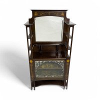J. S. Henry, attributed. Arts & Crafts Mahogany & Inlaid Display Cabinet - Thumbnail 2