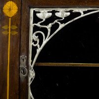 J. S. Henry, attributed. Arts & Crafts Mahogany & Inlaid Display Cabinet - Thumbnail 10