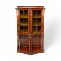 G. M. Ellwood for J. S. Henry – Arts & Crafts Mahogany & Inlaid Cabinet