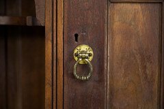 Aesthetic Movement Walnut Cabinet of Architectural Form with Carved Decoration - Thumbnail 23