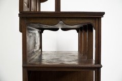 Aesthetic Movement Walnut Cabinet of Architectural Form with Carved Decoration - Thumbnail 27