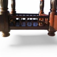 Aesthetic Movement Walnut Octagonal Centre Table with Turned & Fluted Legs - Thumbnail 6